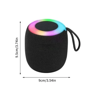 Wireless 5.3 Waterproof RGB Color Light Stereo Sound Effect Bass Battery Powered Portable Speaker 3-5 Hours Playtime