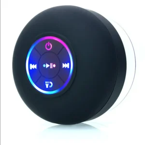 Wireless BT Speaker Outdoor LED Suction Cup Speaker Waterproof Portable Bass Music Player for Shower
