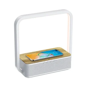 Wireless Charging USB For Speaker LED Three Level Dimmable Lighting Desk Lamp Ambient Light Touch Night Light App Metal & ABS