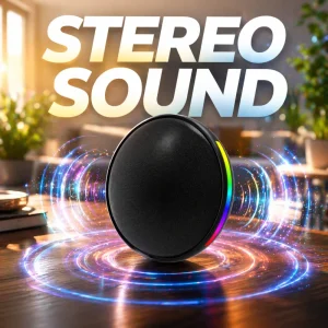 Wireless Mini Speaker 15W Power Waterproof Portable RGB LED Subwoofer Battery Operated Outdoor Speaker