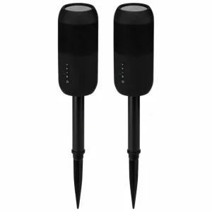 Wireless Outdoor Garden Speaker with Ground Stake Bluetooth Patio Lawn Speaker Black
