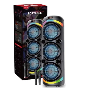 Wireless Portable Outdoor DJ Party BT Speakers with TWS&FM&USB Dual 8 Inch KTS-2058