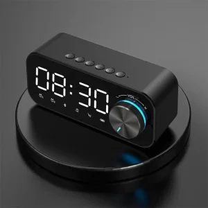 Wireless Smart Home RGB LED Lighting Mini Portable Bluetooth Speaker with Alarm Clock Blue Toos