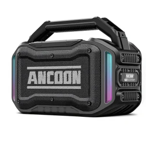 Wireless Speaker 80W Peak IPX6 Waterproof TWS 20H Playback Time Battery Powered USB Outdoor Work Assistance RGB LED