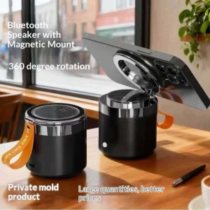 Wireless Speaker Desktop Outdoor Magnetic Bracket Portable 360 Degree Rotating Subwoofer Speaker