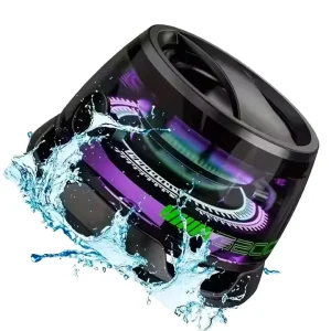 Wireless Speaker Magnetic Suction Bracket Small Portable RGB Light Speaker for Outdoor Computer Compatible IPX4 Waterproof BT
