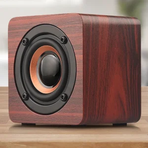 Wood Speaker Grain Portable Wireless Vintage Mini Bluetooth Loudspeaker With Mic Support Tf Card Fm Radio for Mobile Phone