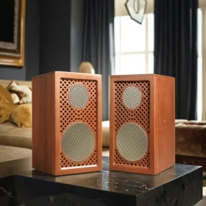 Wooden 70W Home Audio System Wireless BT Retro Bookshelf Speakers with Karaoke for Computer and Mobile Phone