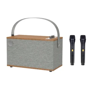 Wooden Blue Tooth Speaker Vintage Style for Household Use in the Living Room It Is a High Power Subwoofer Audio Device
