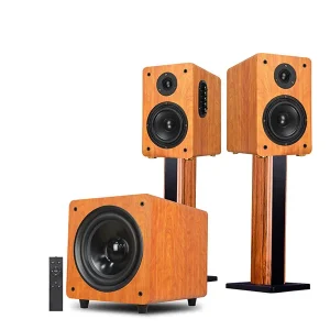 Wooden Powered 8 Inch 8″ 150W RMS Home Theater Cinema Bass Subwoofer Speaker