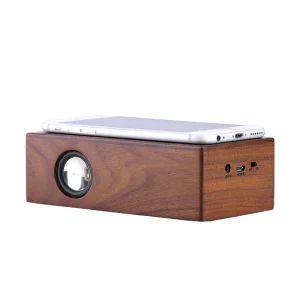 Wooden Retro Home Desktop Computer Audio Smart Induction Wireless Subwoofer Mobile Phone Small Speaker