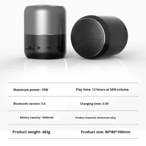 X11 Wireless 10W RGB LED Waterproof IPX5 Small Portable Speaker with TWS Dual Connection for Home Theatre and Outdoor Use