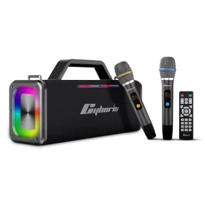 X12 200W High Power Subwoofer Karaoke Machine with Bluetooth and Wireless Microphone Karaoke Speaker Singing Machine for Adults