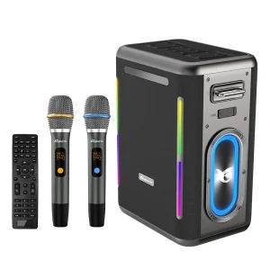 X15 Portable Wireless Karaoke PA System with Bluetooth 2 Wireless Microphones and PD65W Quick Charge