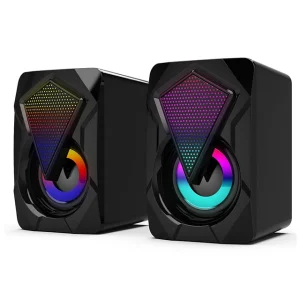X2 Mini 2.0 RGB LED Gaming Speaker with Game Sound Effects 3Wx2 for Computer PC Accessories