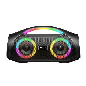 X2 Pro Karaoke Machine 80W Waterproof Bluetooth Speaker with 2 Wireless Mics Bass Boost and Party Lights