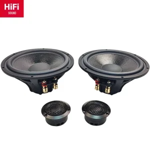 X63 Car Speaker 6.5 Inch 2 way 4ohm Component Speaker Set Round Speaker for Car Audio Upgrading Bass Tweeter