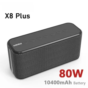 X8 PLUS 80W High Power Portable Wireless Speaker with 10400mAh Power Supply Equalizer Modes and TWS Function TF