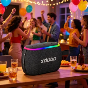 XDOBO 30W Portable Speaker RGB Stereo Sound IPX5 Waterproof Memory Card Support for Home Outdoor Travel