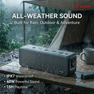 Xdobo Wing II 20W IPX7 Waterproof Portable Wireless Speaker Deep Bass Stereo Soundbox TF Card & AUX Outdoor Party Sport