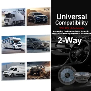 Xuming New Universal Plastic Subwoofer Car Audio 60w/120w Retrofit Upgrade Speaker W165F001-01 165 6.5 Inch