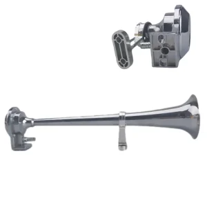 YOMI Universal 17 Inch Single Trumpet Car Horn 12V Compressor 150DB Sound New for Truck Boat & Motorcycle