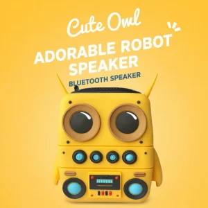 Yellow Cartoon Small Outdoor Portable USB BLE 5.0 Speaker Waterproof AirPlay for Home Theater