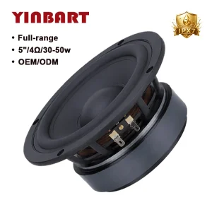 Yinbart 5 Inch 30W Waterproof Full Range Metal Speaker Unit 4 Ohm For Outdoor Home Audio System