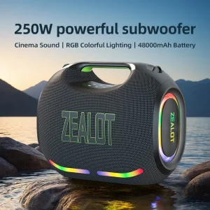 ZE21 RGB LED Plastic Three-Way Audio Crossover for Outdoor Use with 48000mAh Rechargeable Battery