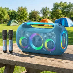 ZE51 250W Portable Karaoke Speaker Dual Microphone RGB LED Waterproof Supported Home Theatre Outdoor