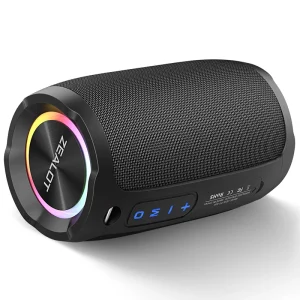 ZEALOT S49 IPX67 Waterproof Wireless Speaker with 10W Loud Stereo Sound Outdoor Portable Speakers with 12H Playtime RGB Light