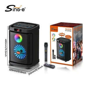 ZQS-10105 Portable Party Karaoke Speaker for V5.0 RGB Colorful Light Subwoofer Remote Control