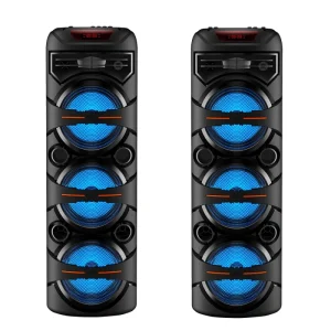 ZQS 2038X ZQS1038X Outdoor Portable BT Speaker System RGB LED Lighting Three 8 Inch Party Radio AUX