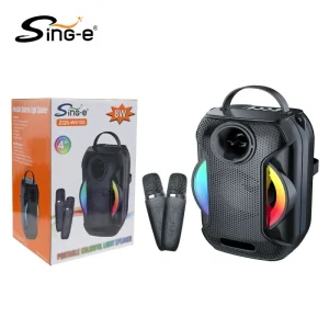 ZQS-W4108 4inch Mini Outdoor Portable Professional Speaker RGB Lights BT TF Card Supporting FM Radio Outdoor Speaker