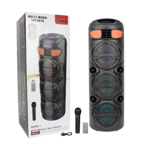 ZQS1036X Portable Mini BT Speaker 3 6.5 Inches RGB Cylindrical DJ Audio Playback Device