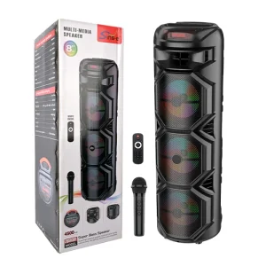 ZQS1038X Party Karaoke Audio System BT with Colorful Light Portable 8 Inch Speaker Outdoor