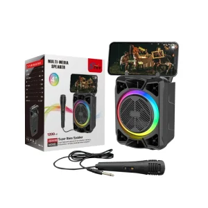 ZQS14100 Portable Bluetooth Karaoke Speaker USB Charging Wired Microphone for Home Audio and Radio Box Included