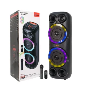 ZQS2528X High Power BT Speaker RGB LED Lighting Wireless DJ Microphone FM TF BSU Outdoor Boombox