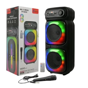 ZQS3724MX Home DJ Party TWS Speaker High Power Active BT 5.0 Wireless Column RGB Mini Bass Microphone Manufactured China