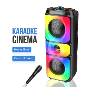ZQS42108M Outdoor Karaoke Smart Speaker Subwoofer Wifi Usb Loudspeaker Speakers With RGB Led Light