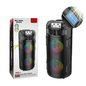 ZQS4275 Portable Blue Tooth Outdoor Speaker with Wireless Audio Solar Panel Charging Subwoofer FM Radio Home Use