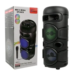 ZQS4295 Mini Portable Bluetooths Wireless Party Speaker With LED Lights Dual 4-Inch TWS Outdoor FM MP3 Music Player