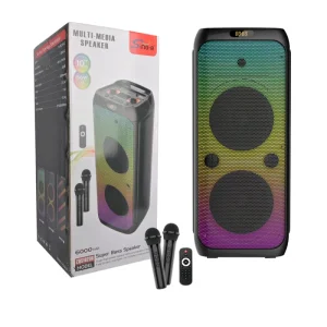 ZQS80201X Dual 10 Inch Outdoor Party Speaker BT EQ Color LED Cold Light Mini Size Battery Powered