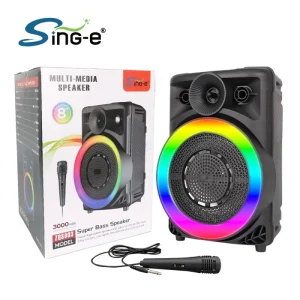 ZQS803 Portable Mini Audio Player for Outdoor Use with RGB Color High Volume Subwoofer Bluetooth Speakers