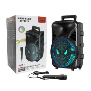 ZQS806 Party Audio Player Karaoke Colorful LED Light Wireless 8 Inch Big Speaker Full Range Subwoofer