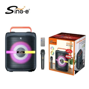 ZQS8183 Portable Wireless Speaker 5.2 Surround Sound System USB/TF Card/AUX Input 2400mAh Type-C Charging LED Home Theatre
