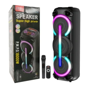 ZQS8313 Portable Karaoke Speaker RGB Light Wireless Subwoofer for Party Stage & TV