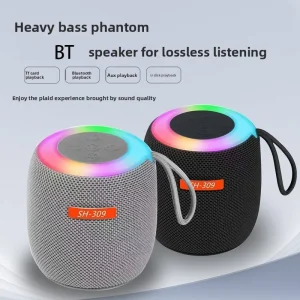 ZZX 309 Wireless 5.0 Speaker with RGB LED Lights Built-in Battery Portable for Outdoor Home Use Subwoofer