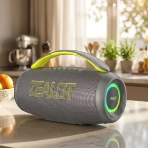 Zealot P12 IPX6 Waterproof 60W Wireless Speaker 8000mAh RGB Light EQ TWS Portable Memory Card Home