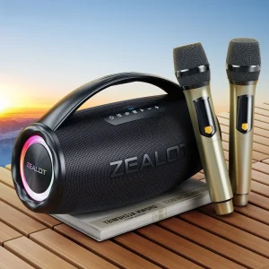 Zealot S97M Bluetooth Portable Speaker with RGB LED Lighting and Waterproof Battery